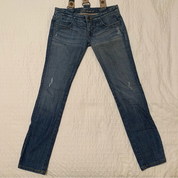 Frankie B hipster suspender jeans Y2K - Picture 5 of 12